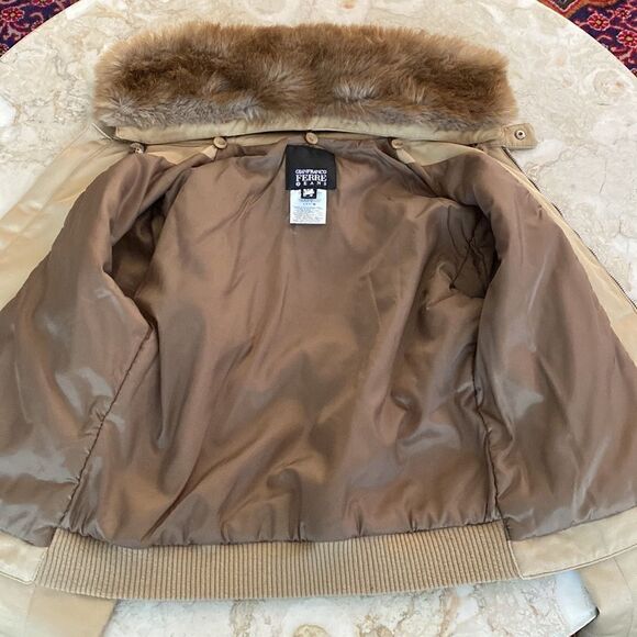 Gianfranco Ferre Aviator Bomber Jacket Removable Faux Fur Collar - Picture 11 of 14